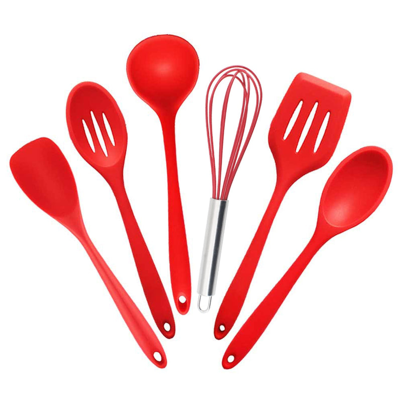 Kit de Utensílios de Silicone para Cozinha (5, 6 ou 10 peças)