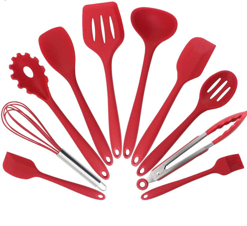 Kit de Utensílios de Silicone para Cozinha (5, 6 ou 10 peças)