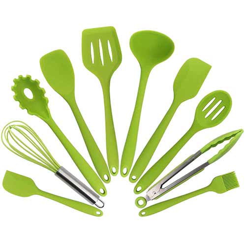 Kit de Utensílios de Silicone para Cozinha (5, 6 ou 10 peças)